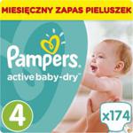 Pampers Active Baby-Dry rozmiar 4 (Maxi), 174 pieluszki