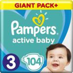 Pampers Active Baby Rozmiar 3, 104Szt.