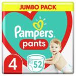 Pampers Pieluchomajtki Rozmiar 4 (9-15Kg) 52 Szt