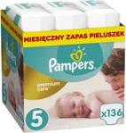 Pampers Premium Care Rozmiar 5 (Junior), 11–18 kg, 136 Pieluszek