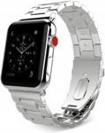 PASEK STAINLESS - APPLE WATCH 1/2/3/4/5/6/SE 42/44MM srebrny