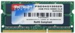 PATRIOT Signature line 4GB 1333MHz DDR3 Non-ECC CL9 SoDIMM (PSD34G13332S)