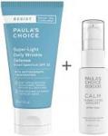 Paulas Choice Calm 1% BHA Lotion Exfoliant + Resist Super Light Daily Wrinkle SPF 30 ZESTAW