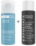 Paulas Choice Resist Perfectly Balanced Foaming Cleanser + Skin Perfecting 2% BHA Liquid ZESTAW