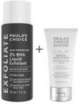 Paulas Choice Skin Perfecting 2% BHA Liquid + Calm Mineral Moisturizer SPF 30 ZESTAW