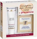 PHARMACERIS F Fluid kryjący 10 dla skóry naczynkowej 30ml + puder 6g