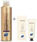 Phyto Phyto 7 + Phytokeratine Extreme Shampoo Zestaw Nawilżający Krem Do Codziennej Pielęgnacji 50ml + Keratynowy Szampon Odbudowujący 200ml