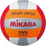 Piłka siatkowa Mikasa Beach Cross biało-różowo-pomarańczowa VXSBC