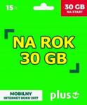 Plus Internet Kartę 30 Gb Na Rok 3w1 Nano Lte