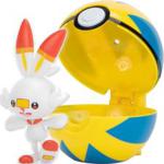 Pokemon Pokeball Figurka Clip'N'Go Scorbunny Zestaw 2653