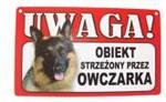 Power gift Tabliczka Ostrzegawcza Obiekt Strzeżony Przez Owczarka