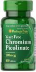 Puritans Pride Chromium Picolinate 200mcg Yeast Free 100 tabl.