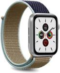 PURO Apple Watch Band - Nylonowy pasek do Apple Watch 42 / 44 mm (Khaki/Granatowy) AW44SPORTARGRN