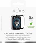 PURO Full Edge Tempered GlassSzkło ochronne hartowane na ekran Apple Watch 4/5/6/SE 40 mm Czarna ramka