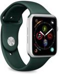 PURO ICON Apple Watch Band - Elastyczny pasek sportowy do Apple Watch 42 / 44 mm (S/M & M/L) (ciemnozielony)