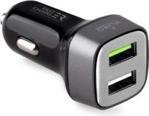 puro Mini Car Fast Charger Uniwersalna ładowarka samochodowa 2 x USB 2.4 A square (czarny)