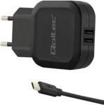 Qoltec Sieciowa 2 x USB 3,4 A 17W 5V + microUSB (50187)