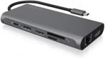 Raidsonic Icy Box Ib-Dk4050-Cpd Usb 3.2 Gen 1 (3.1 Gen 1) Type-C 5000 Mbit/S Anthracite, Docking Station (60718)