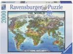 Ravensburger 2000El. Mapa Świata 166831