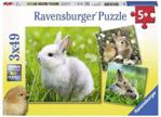 Ravensburger Puzzle 3x49El. Delikatne Króliczki