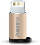 REMAX przejściówka adapter z micro USB na Lightning złota - Złoty