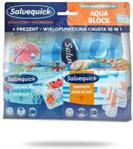 Salvequick Wakacyjny niezbędnik Zestaw Aqua Block plastry 12 szt + Salvequick Aqua Block plastry 16 szt + wielofunkcyjna chusta 10w1