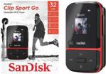 Sandisk Clip Sport Go 32Gb Czerwony (SDMX30032GG46R)