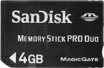 Sandisk Karta pamięci Memory Stick Pro Duo 4GB