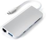 Satechi Multimedia Adapter ST-TCMM8PAS Hub Ethernet USB-C Silver MacBook (ST-TCMM8PAS)