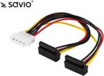 Savio Kabel Zasilający Molex M-2XSata 18cm (Ak-19)