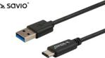 Savio USB-C - USB-A 1m Czarny (SAVKABELCL-101)