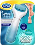 Scholl Velvet Smooth elektroniczny pilnik do stóp z głowicą drobnoziarnistą i szczoteczką złuszczającą