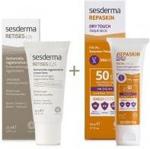 Sesderma Retises 025% + Repaskin Fotoprotector SPF 50 ZESTAW Regenerujący krem przeciwzmarszczkowy 30ml + Krem Żel ochronny SPF50 nowa formuła 50