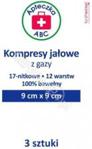 Silesian Pharma Kompresy jałowe z gazy 17-nitkowe 12-warstwowe 9x9 cm 3 szt.