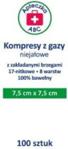 Silesian Pharma Kompresy z gazy niejałowe 17-nitkowe 8-warstwowe 7,5x7,5 cm 100 szt..