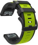 Silikonowy Pasek Dual Color do Garmin Fenix 5/6/Forerunner 945/935 - Lime/Black (210347)