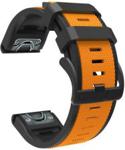 Silikonowy Pasek Dual Color do Garmin Fenix 5/6/Forerunner 945/935 - Orange/Black (210342)