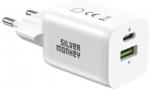 Silver Monkey Ładowarka Sieciowa 30W Usb-C Pd + Usb-A Qc