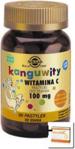 SOLGAR Kanguwity witamina C 100 mg, dla dzieci od 4 lat, smak pomarańczy, 90 past do ssania + Witamina