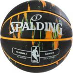 Spalding Nba Marble Out Czarny Pomarańczowy Zielony 7