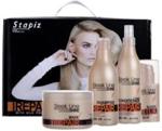 Stapiz Sleek Line Repair zestaw Szampon 300 ml + odżywka dwufazowa 300 ml + maska do włosów 250 ml + odżywka 30 ml