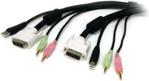 StarTech.com 6 ft. 4-in-1 USB, DVI, Audio, and Microphone KVM Switch Cable (USBDVI4N1A6)