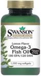 Swanson Omega-3 smak cytrynowy 1000mg 150kaps.