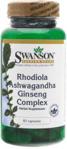 SWANSON Różeniec górski Rhodiola Ashwagandha Ginseng Complex 60 kaps