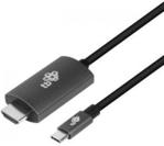 TB Kabel HDMI 2.0V - USB 3.1 typ C 60HZ alum.