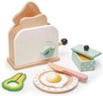 Tender Leaf Toys Drewniany Toster Z Zestawem Śniadaniowym Mini Chef - Zabawka