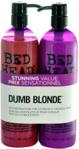 Tigi Bed Head Dumb Blonde Shampoo Zestaw kosmetyków 750ml Bed Head Dumb Blonde Shampoo + 750ml Bed Head Dumb Blonde Reconstructor