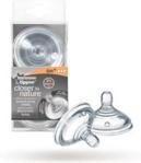 Tommee Tippee Closer To Nature Smoczek Silikonowy 6M+ Antykolkolwy 2Szt