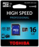 Toshiba microSDHC 16GB Class 10 + Adapter (SD-C016UHS1(BL5A)