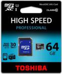Toshiba microSDHC 64GB Class 10 + Adapter (SD-C064UHS1(BL5A)